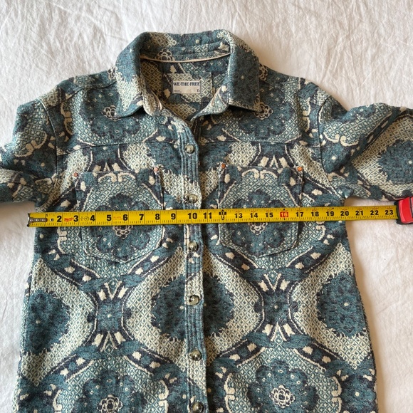 we the free brick lane jacquard maxi shirt jacket - Picture 8 of 10